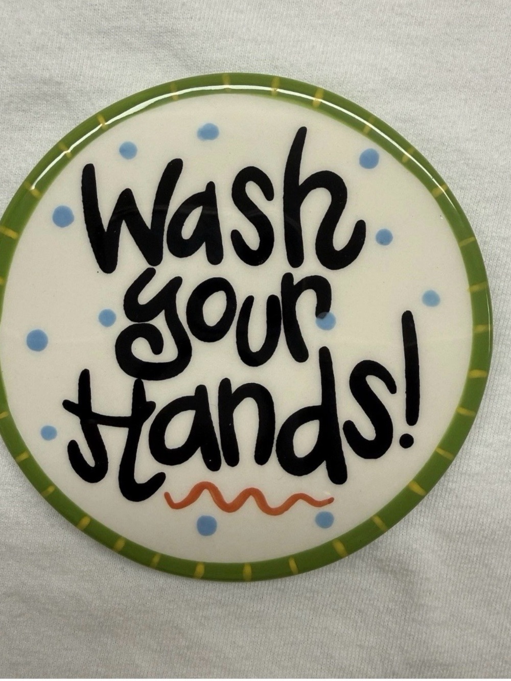 Coton colors happy everything mini attachment Wash Your Hands! - White, Green